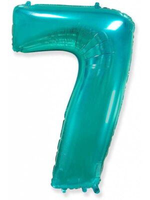 Фольгированный шар цифра 7, Тиффани