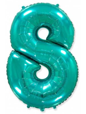 Фольгированный шар цифра 8, Тиффани