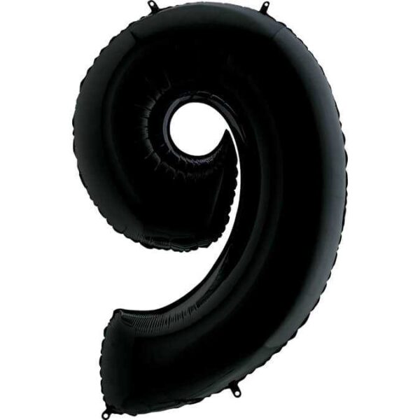 Фольгированный шар «Цифра 9» Черный — изображение 1
