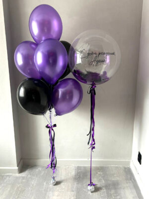 Композиция из шаров «Нежный фиолет»