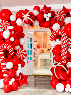 Новогодняя арка из шаров №1