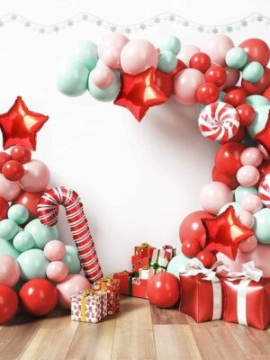 Новогодняя фотозона из шаров