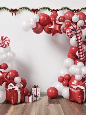 Новогодняя фотозона из шаров №1