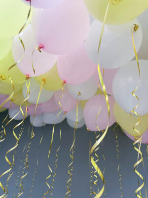 Шары под потолок «Ванила крем, Розовые, Белые»